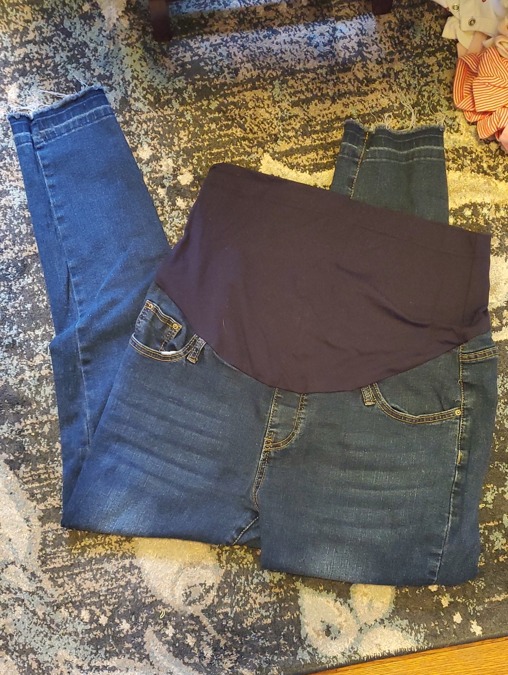 Maternity Dark Blue Stretch Waist Skinny Jeggings